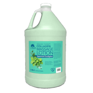 La Palm Healing Therapy Collagen Massage Lotion Spearmint Eucalyptus - 1 Gallon