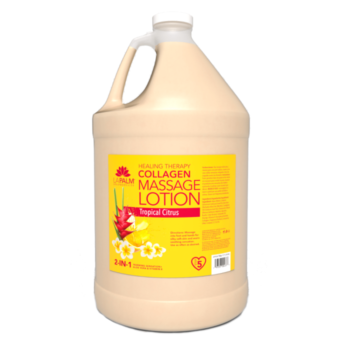 La Palm Healing Therapy Collagen Massage Lotion, Tropical Citrus - 1G