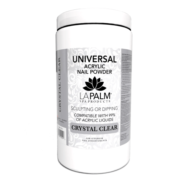 La Palm Universal Acrylic Nail Powder Crystal Clear - 32 Oz