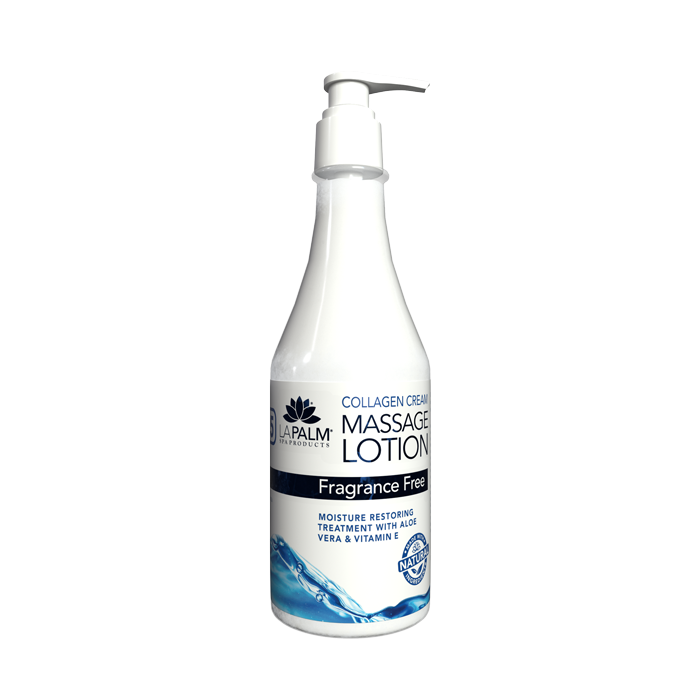 La Palm Healing Therapy Collagen Massage Lotion, Fragrance Free - 8 Oz