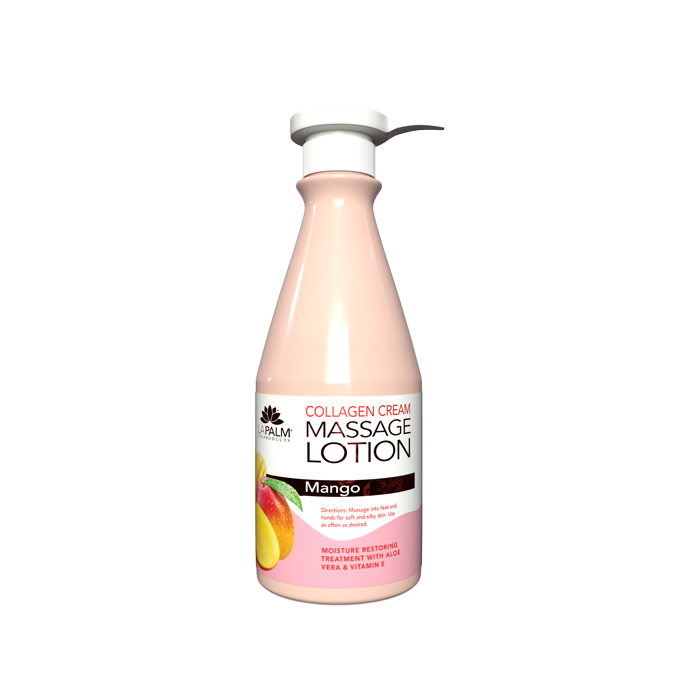 La Palm Collagen Cream Massage Lotion Mango - 24 Oz