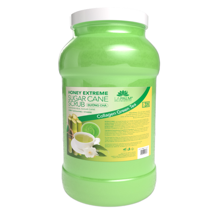 La Palm Honey Extreme Sugar Cane Scrub Collagen Green Tea - 1 Galllon