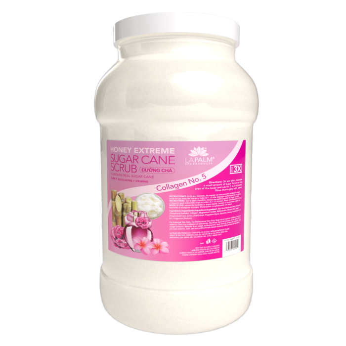 La Palm Honey Extreme Sugar Cane Scrub, Collagen Fragrance Free - 1G