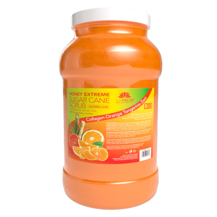 La Palm Honey Extreme Sugar Cane Scrub Collagen Orange Tangerine Zest - 1 Gallon