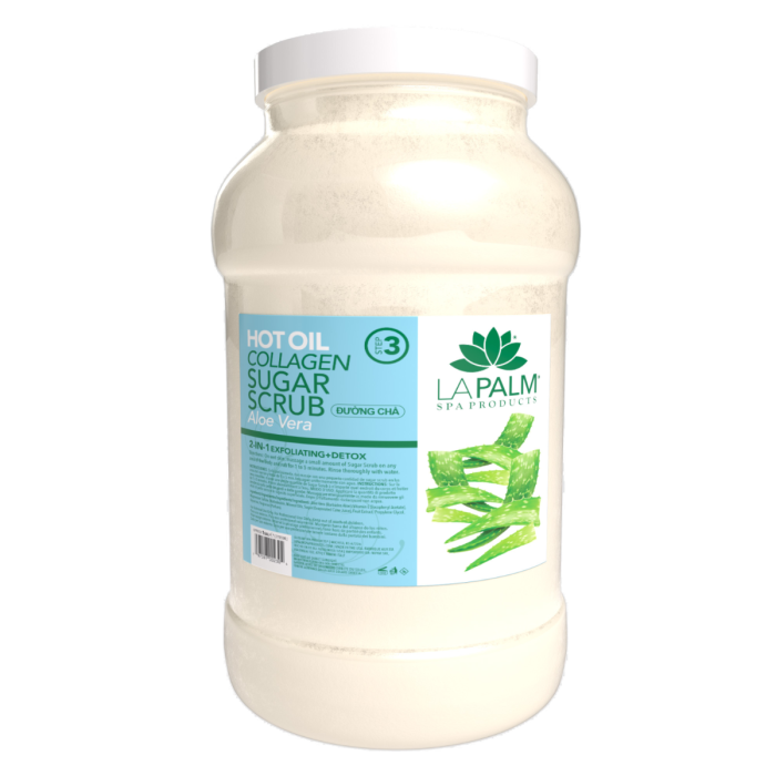 La Palm Hot Oil Collagen Sugar Scrub, Aloe Vera- 1G