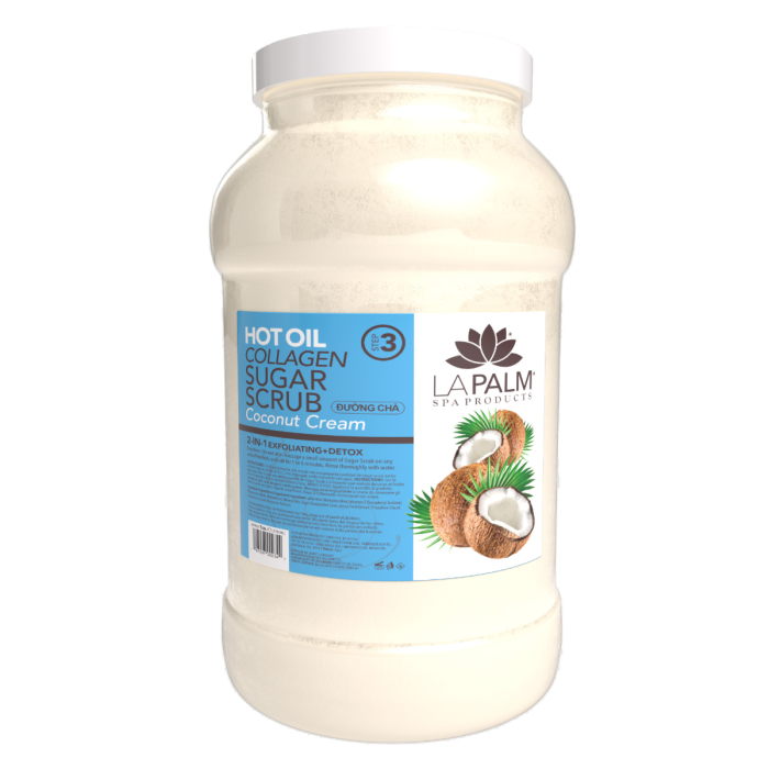 La Palm Hot Oil Collagen Sugar Scrub Coconut Cream - 1G