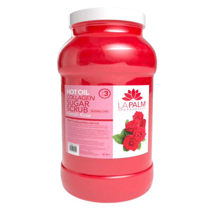 La Palm Hot Oil Collagen Sugar Scrub French Rose -1G