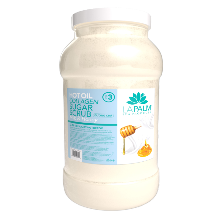 La Palm Hot Oil Collagen Sugar Scrub Milk & Honey - 1G