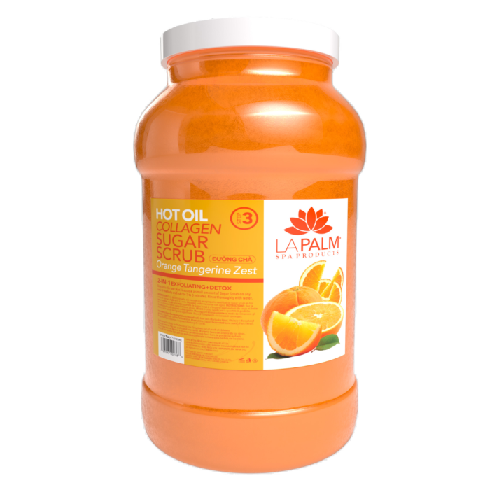 La Palm Hot Oil Collagen Sugar Scrub Orange Tangerine Zest - 1 Gallon