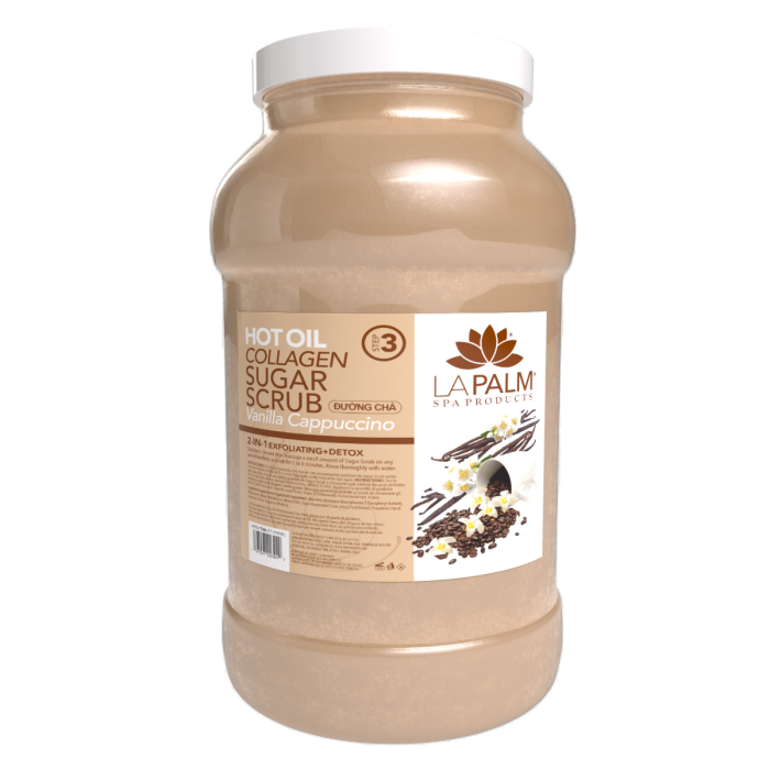 La Palm Hot oil Collagen Sugar Scrub Vanilla Cappuccino -1G