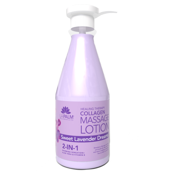La Palm Healing Therapy Collagen Massage Lotion, Sweet Lavender Dreams