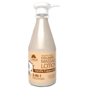 La Palm Healing Therapy Collagen Massage Lotion, Vanilla Cappuccino