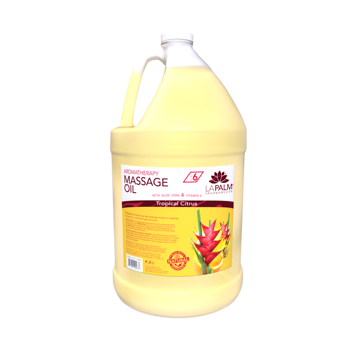 La Palm Aromatherapy Massage Oil Tropical Citrus - 1 Gallon