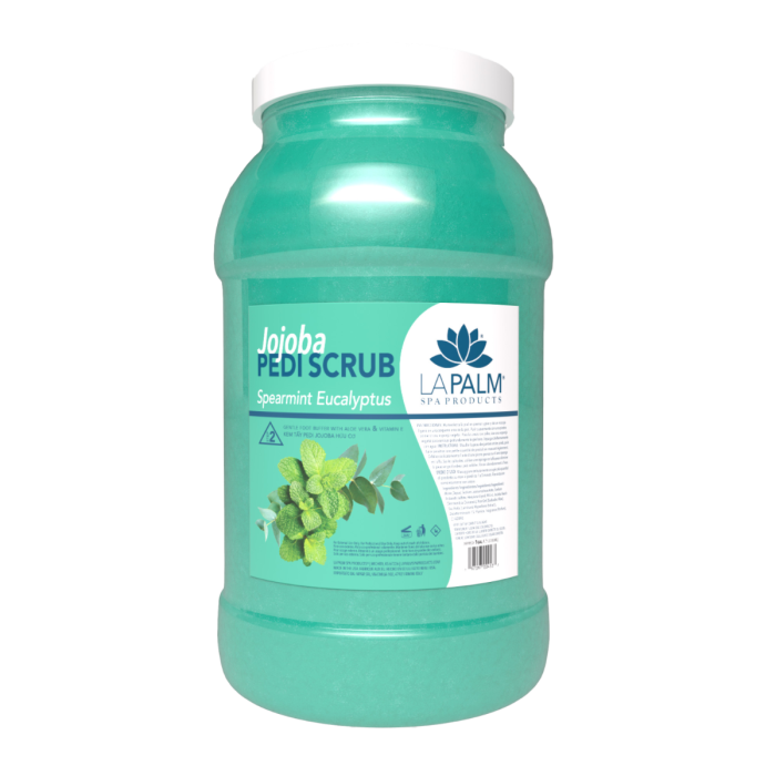 La Palm Jojoba Pedi Scrub, Spearmint Eucalyptus -1G