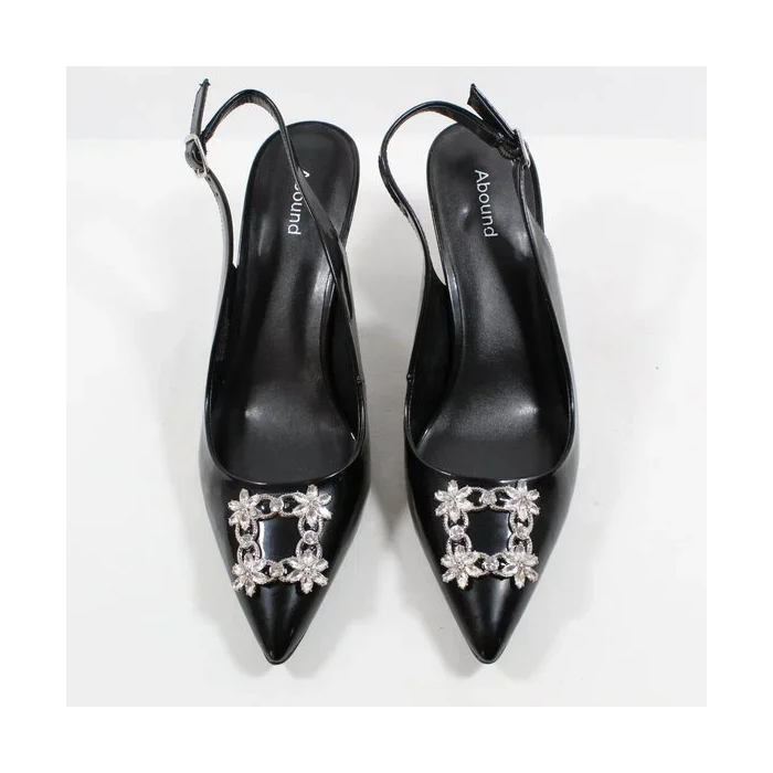 Abound Rubby Jeweled Slingback Pump In Black (Size 41)