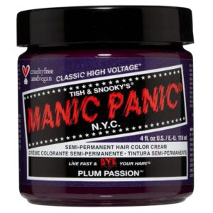 Manic Panic Semi-Permanent Hair Color Cream, Plum Passion - 4 Oz