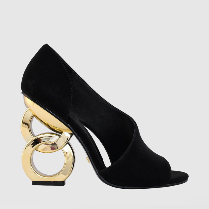 Kat Maconie Silky Leather Black/Gold - Cher