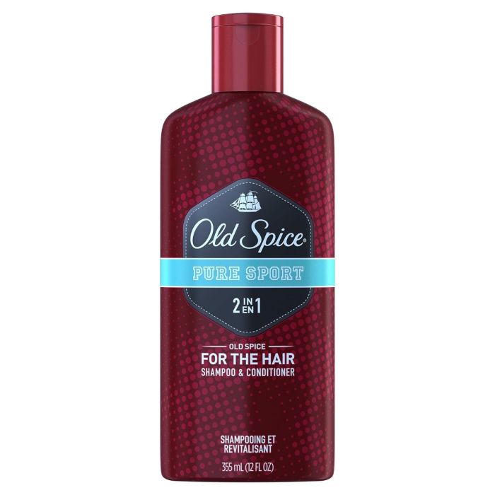 Old Spice Pure Sport 2-in-1 Men's Shampoo and Conditioner -12 Oz