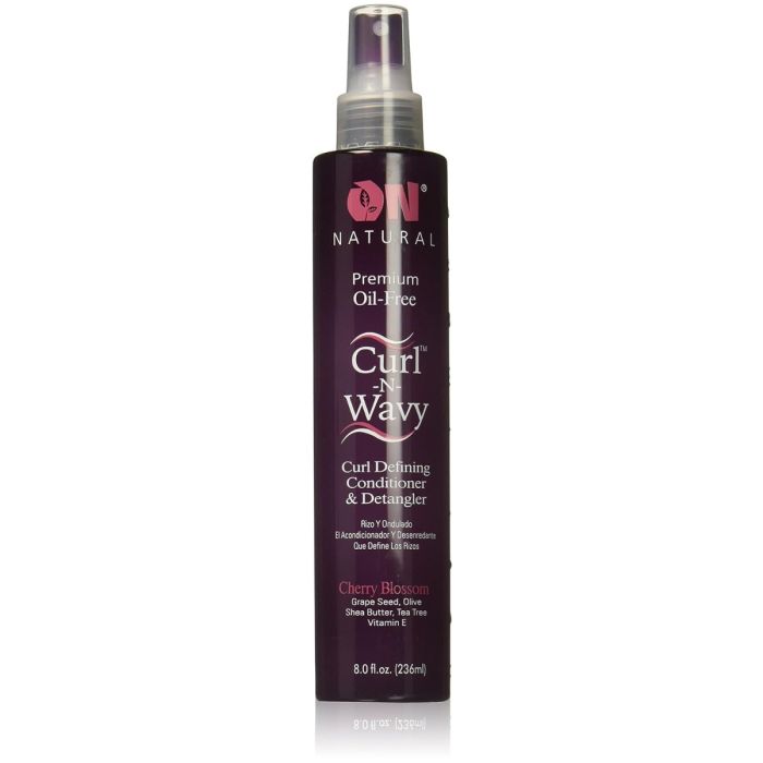 On Natural On Curl -n- Wavy Curl Defining Conditioner & Detangler, Cherry Blossom - 8 Oz