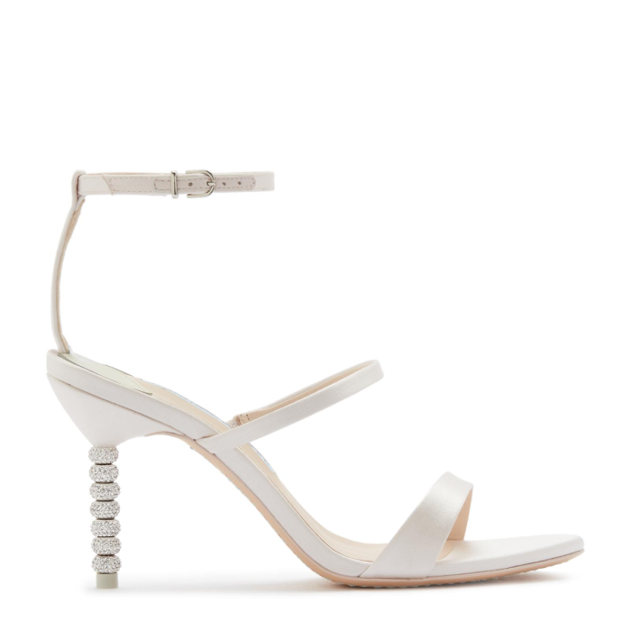 Sophia Webster Rosalind Pearl Mid Sandal Ivory & Pearl