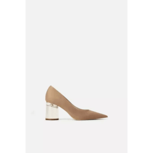 Zara Zapato Taco Heel Shoe Talon Ferme (Size 40)