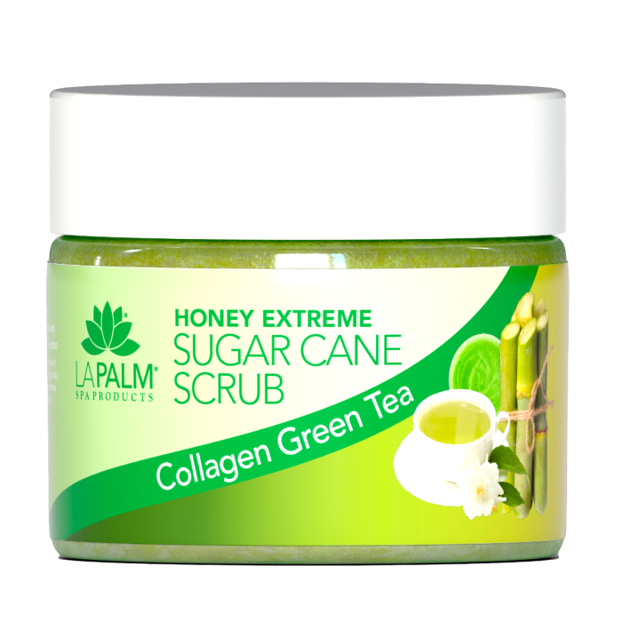 La Palm Honey Extreme Sugar Cane Scrub Collagen Green Tea - 12 Oz